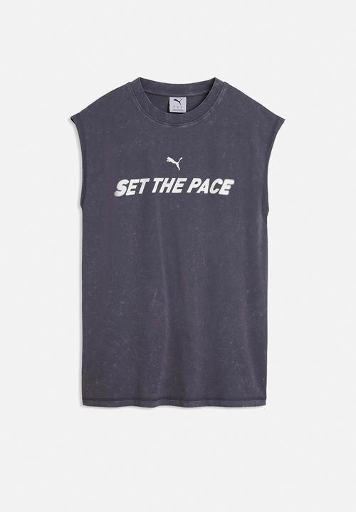 PUMA - Run Culture Collective Relaxed Washed Sleeveless Graphic Tee - Inky Depths