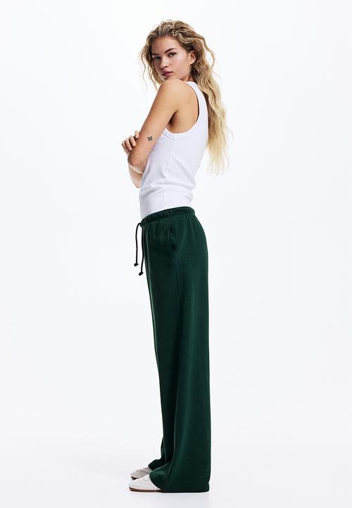 H&M - Wide joggers - dark green