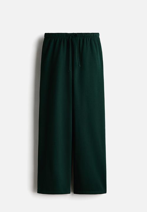 H&M - Wide joggers - dark green