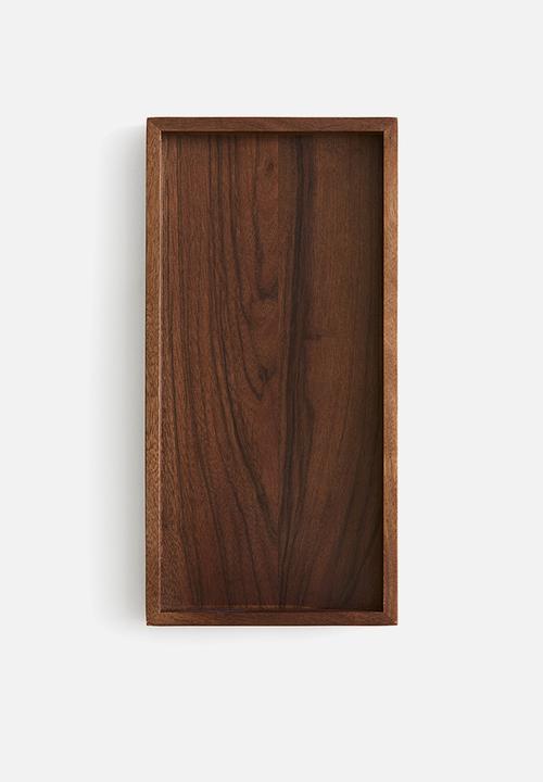 H&M - Wooden tray - brown