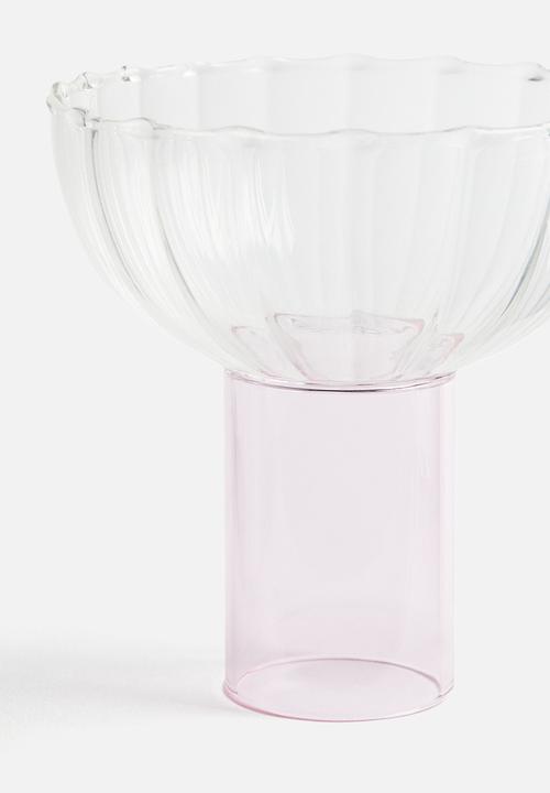 H&M - Fluted coupe - transparent/pink