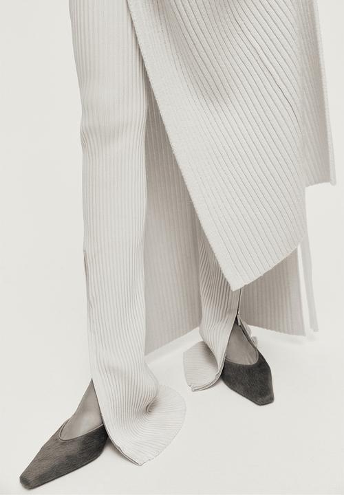 H&M - Heeled leather mules - beige