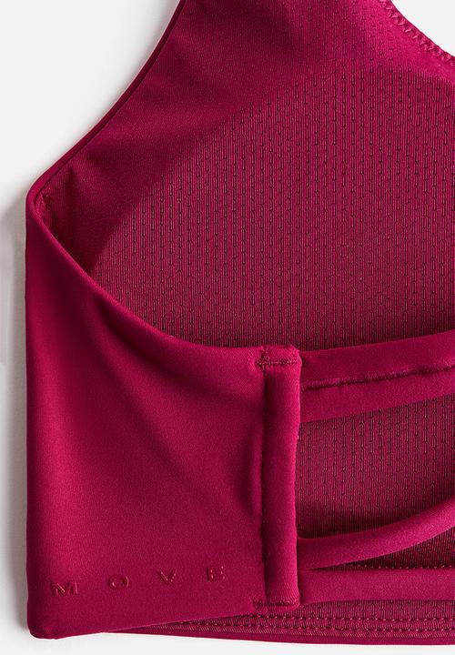 H&M - Sculptmove? medium support sports bra - dark fuchsia