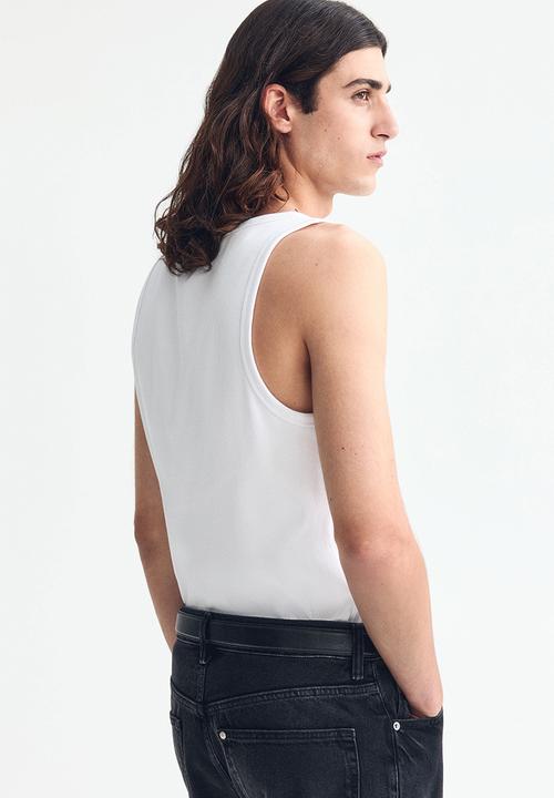 H&M - Slim fit ribbed vest top - white