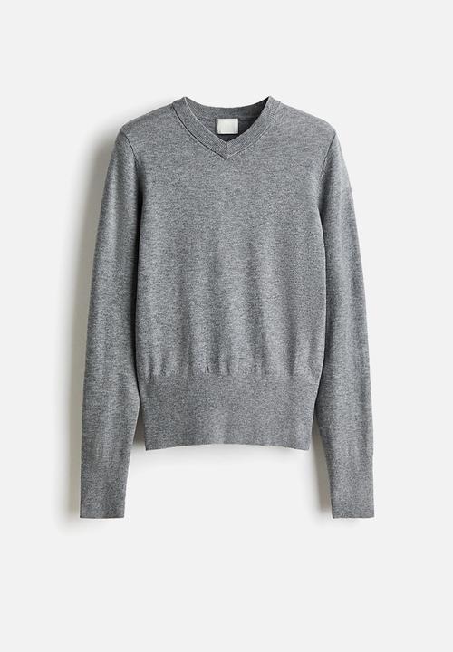 H&M - V-neck jumper - grey marl