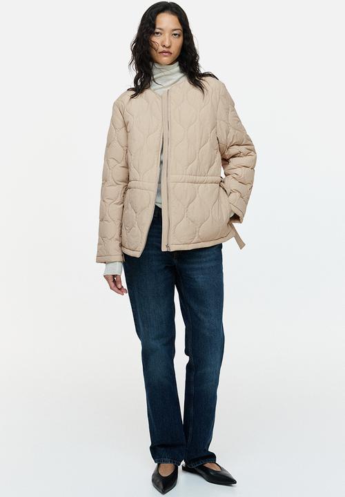 H&M - Thermolite quilted jacket - light beige
