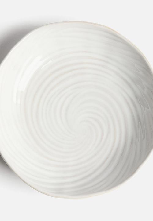 H&M - Textured stoneware soup bowl - white