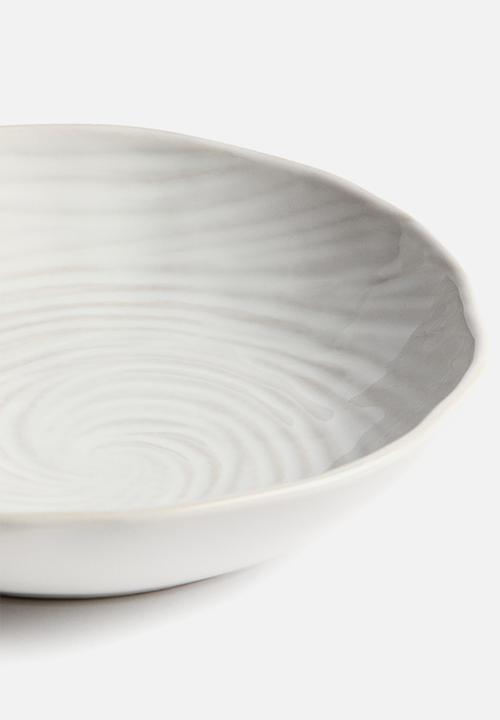 H&M - Textured stoneware soup bowl - white