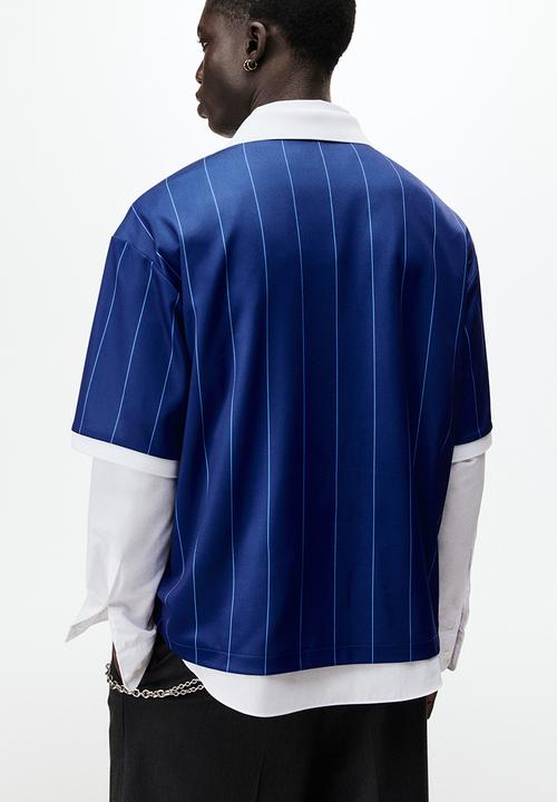 H&M - Loose fit football shirt - blue/lotto