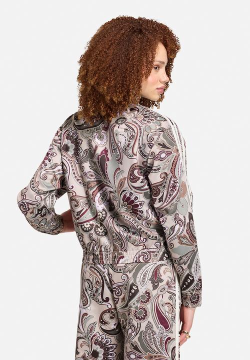 adidas Originals - Firebird Satin Track Top - Multicolor/Wonder Taupe