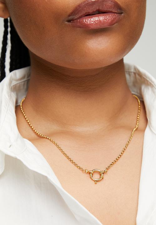 Zoe on Trend - Modern signoretti necklace  - gold