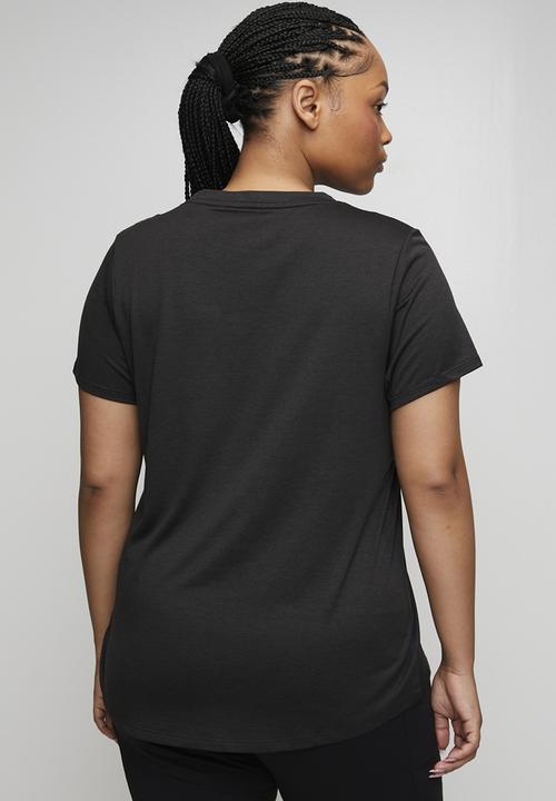 PUMA - Plus w tad essential heather tee - puma black heather
