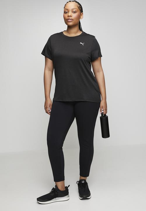 PUMA - Plus w tad essential heather tee - puma black heather