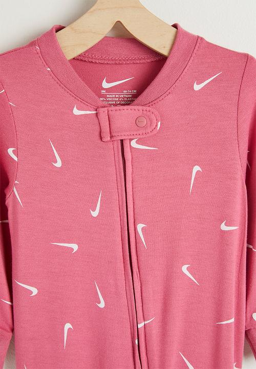 Nike - Nkn Aop Viscose Footed Coveral - Nike Peony