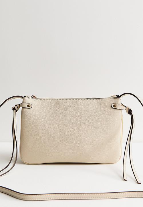 New Look - Triple Compartment Crossbody Bag - Cream