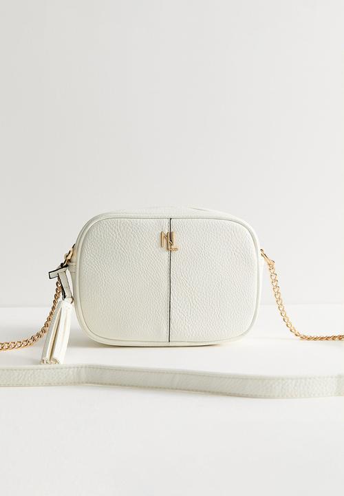 New Look - Faux Leather Camera Cross Body Bag - White