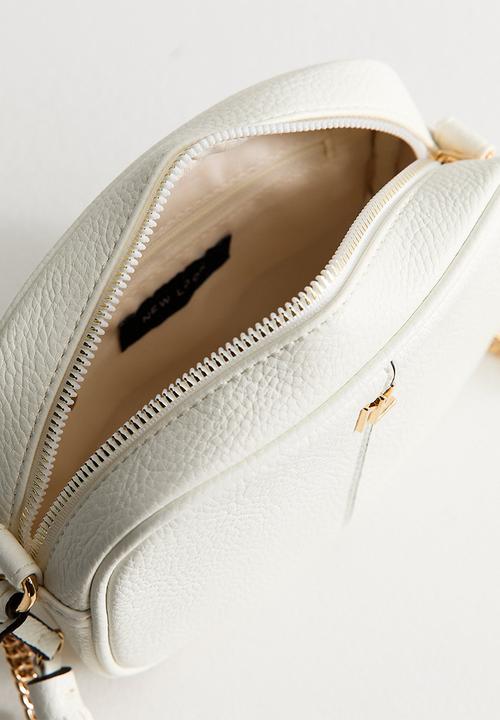 New Look - Faux Leather Camera Cross Body Bag - White