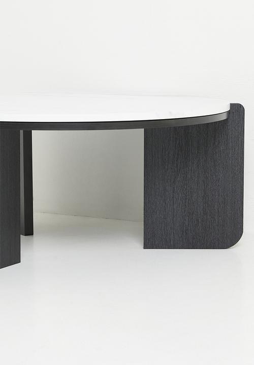 Sixth Floor - Freya Coffee Table - white & Black