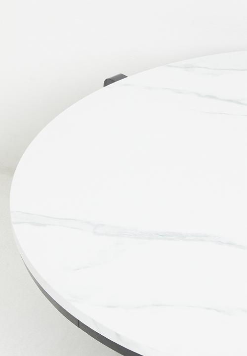 Sixth Floor - Freya Coffee Table - white & Black