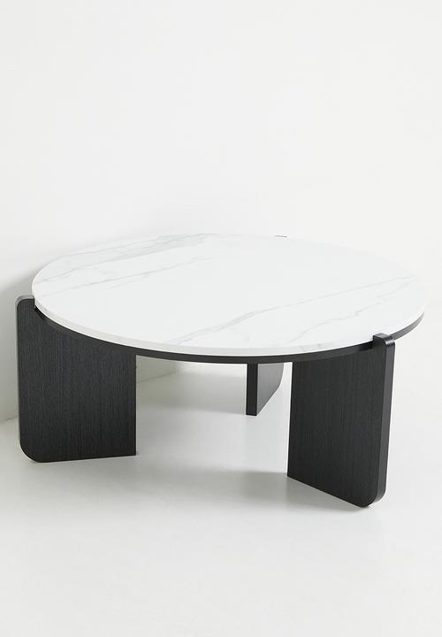 Sixth Floor - Freya Coffee Table - white & Black