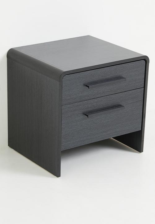 Sixth Floor - Millie 2 Drawer Bedside Table - Black