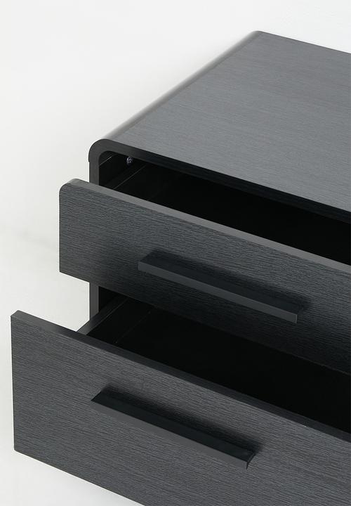 Sixth Floor - Millie 2 Drawer Bedside Table - Black