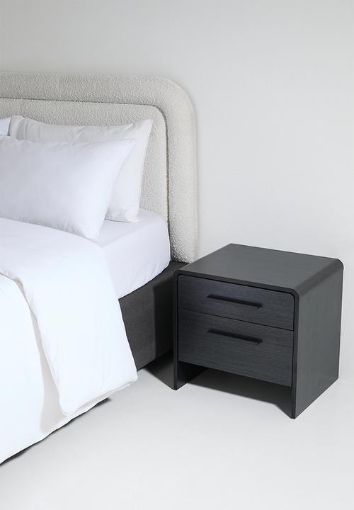 Sixth Floor - Millie 2 Drawer Bedside Table - Black
