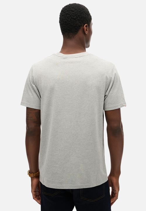 Superdry. - Vl Heritage Relaxed Tee - College Grey Marl