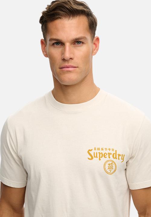 Superdry. - Tokyo Narrative Loose Tee - Rainy Day Grey