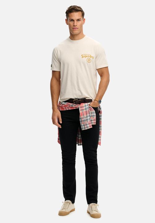Superdry. - Tokyo Narrative Loose Tee - Rainy Day Grey