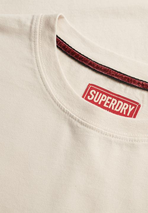 Superdry. - Heritage Biker Loose Tee - Rainy Day Grey