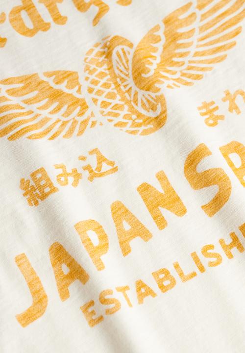Superdry. - Heritage Biker Loose Tee - Winter White