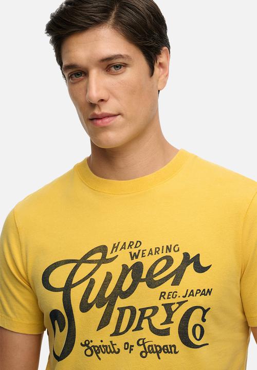Superdry. - Industry Worker Relaxed Tee - Daffodil Yellow