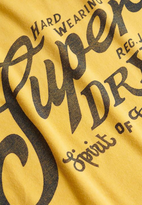 Superdry. - Industry Worker Relaxed Tee - Daffodil Yellow