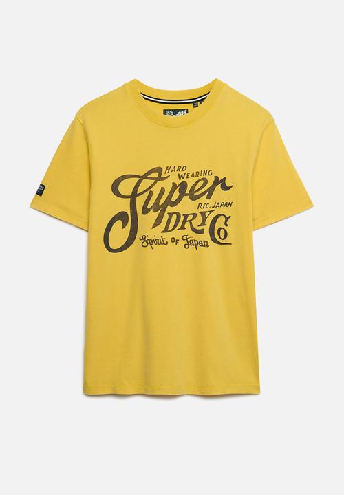 Superdry. - Industry Worker Relaxed Tee - Daffodil Yellow