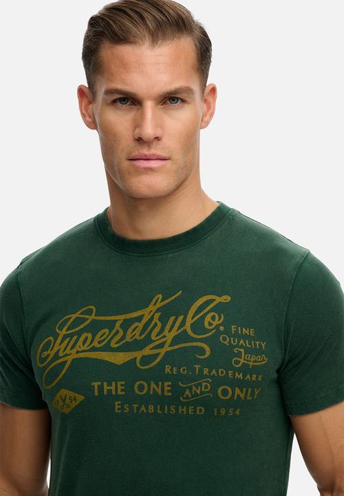 Superdry. - Industry Worker Relaxed Tee - Enamel Green