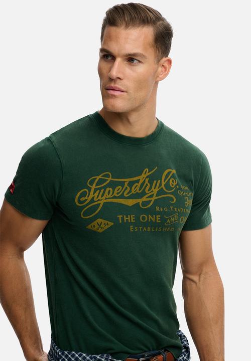 Superdry. - Industry Worker Relaxed Tee - Enamel Green