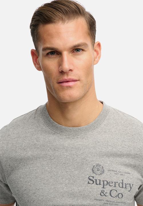 Superdry. - 1954 Company Relaxed Tee - Vintage Grey Marl