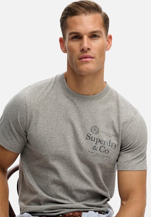 Superdry. - 1954 Company Relaxed Tee - Vintage Grey Marl