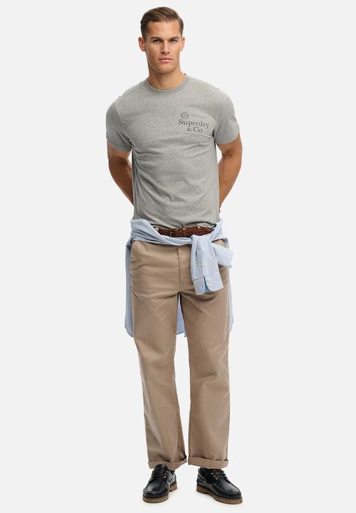 Superdry. - 1954 Company Relaxed Tee - Vintage Grey Marl