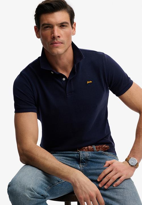 Superdry. - Classic Pique Polo - Rich Navy
