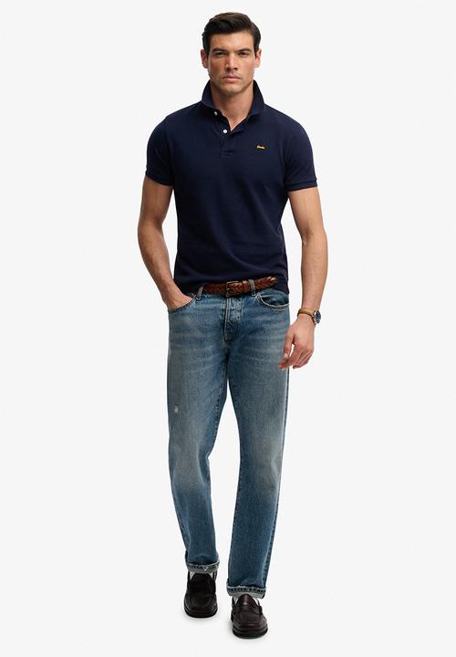 Superdry. - Classic Pique Polo - Rich Navy