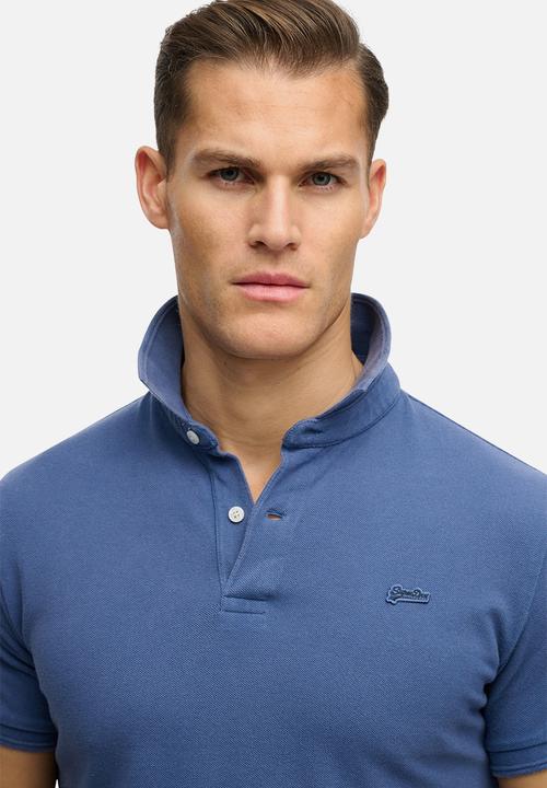 Superdry. - Classic Pique Polo - Bay Blue
