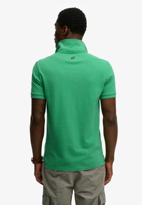 Superdry. - Classic Pique Polo - Island Green