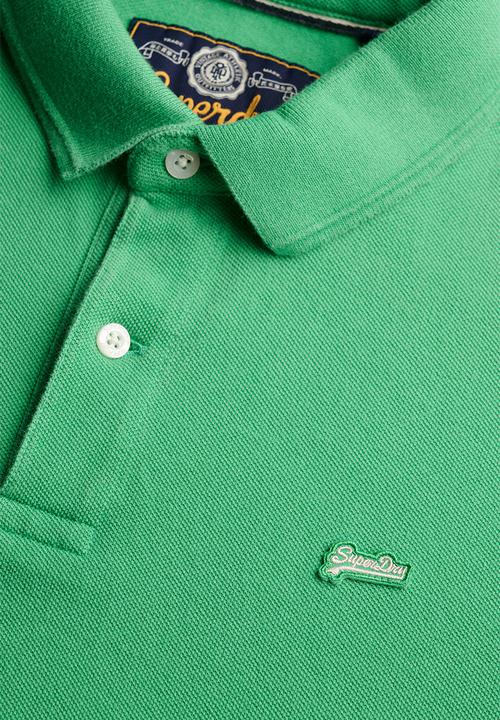 Superdry. - Classic Pique Polo - Island Green