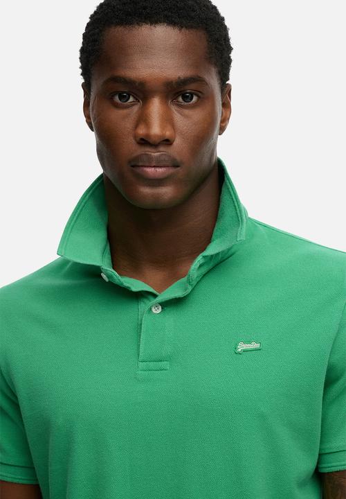 Superdry. - Classic Pique Polo - Island Green