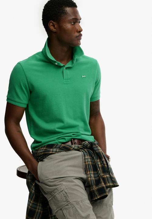 Superdry. - Classic Pique Polo - Island Green