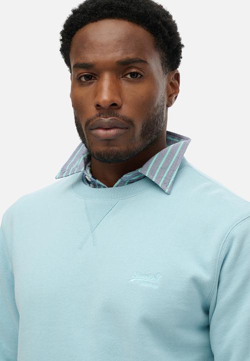 Superdry. - Essential Logo Crew Sweatshirt - Crystal Blue