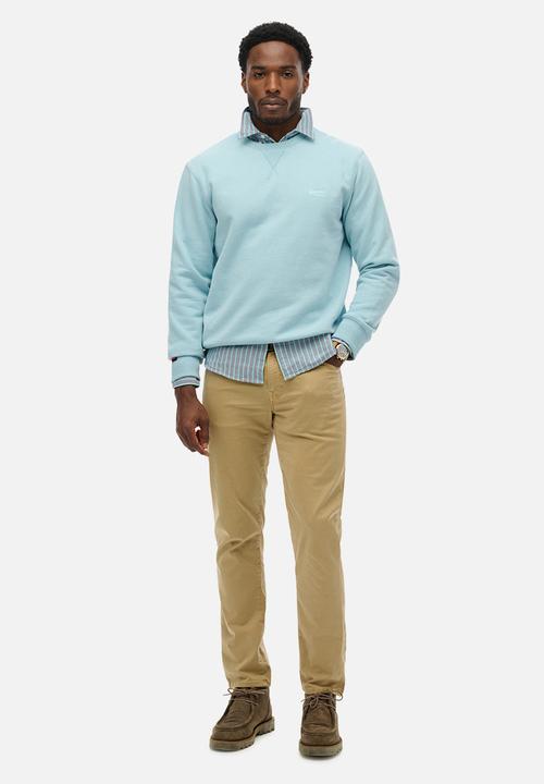 Superdry. - Essential Logo Crew Sweatshirt - Crystal Blue