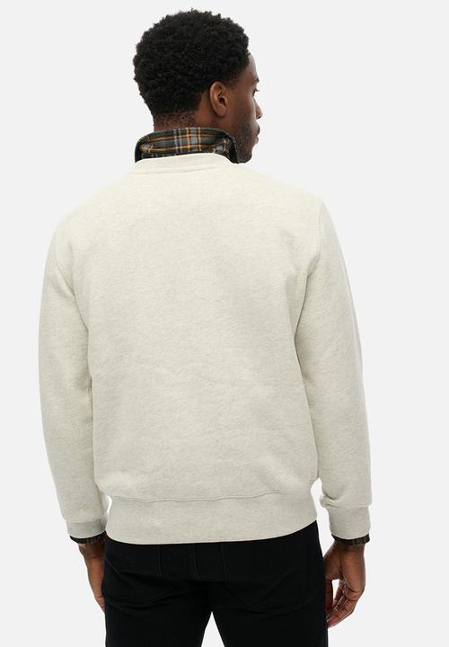 Superdry. - Essential Logo Crew Sweatshirt - Straw Grey Marl